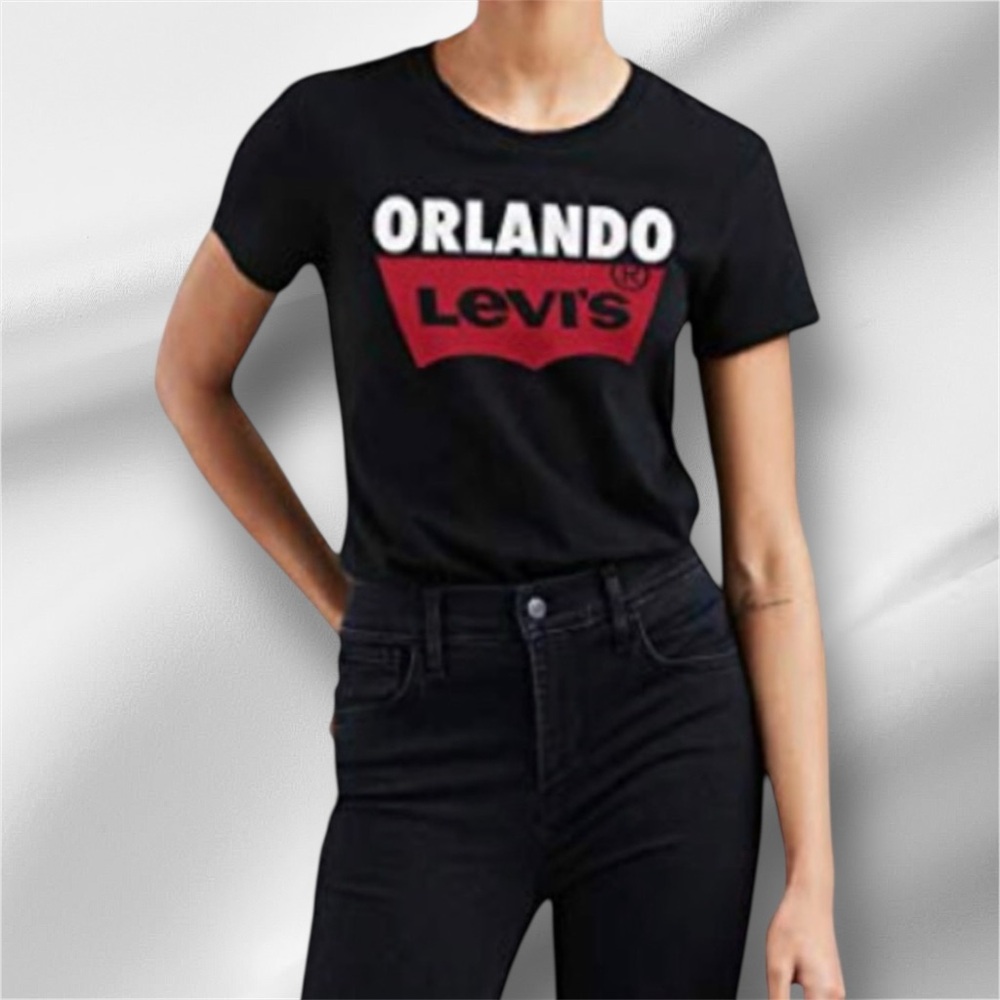Levi's Black and Red “Orlando” Graphic Tee